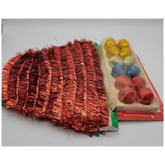 Vintage 80's Deadstock Mini Tree Christmas Decorations - Picture 3 of 4